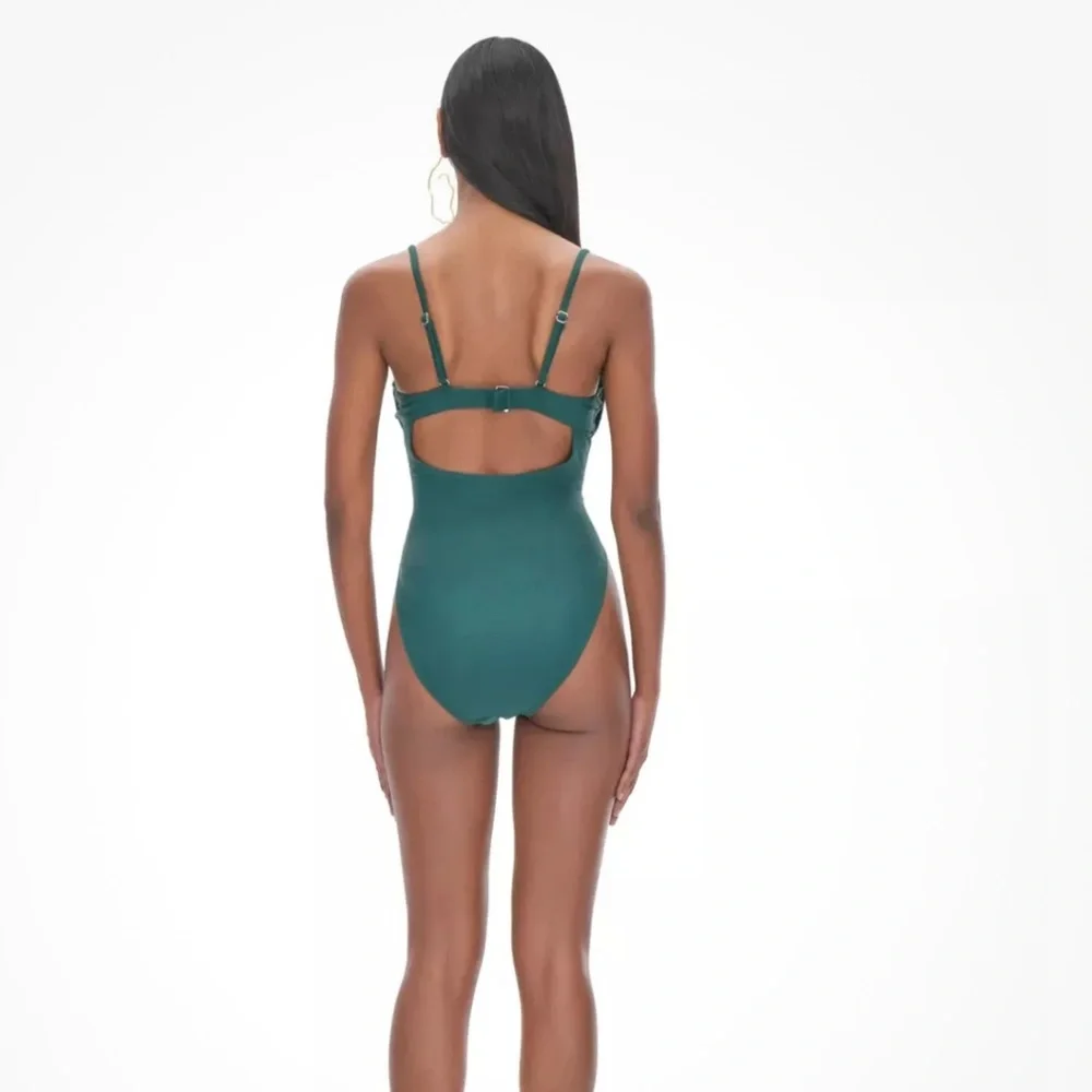 Andrea Iyamah Teal One Piece Swimsuit - Picture 5 of 6